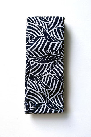Navy Batik with Leaves