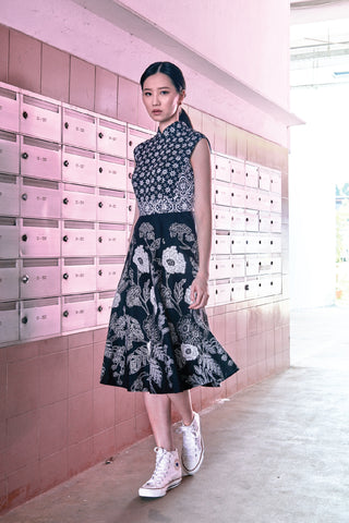 Ebony & Ivory Cheongsam Dress